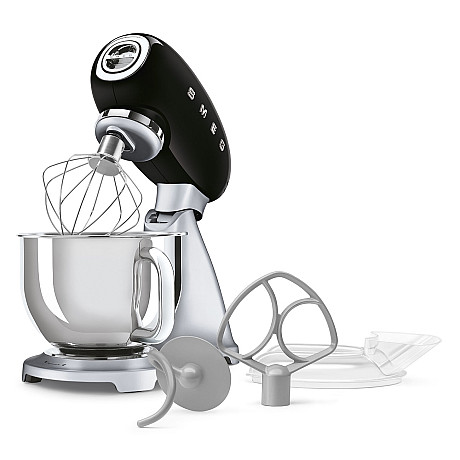 Smeg - SMF04BLEU - Svart, 50-talsdesign med 10 hastigheter