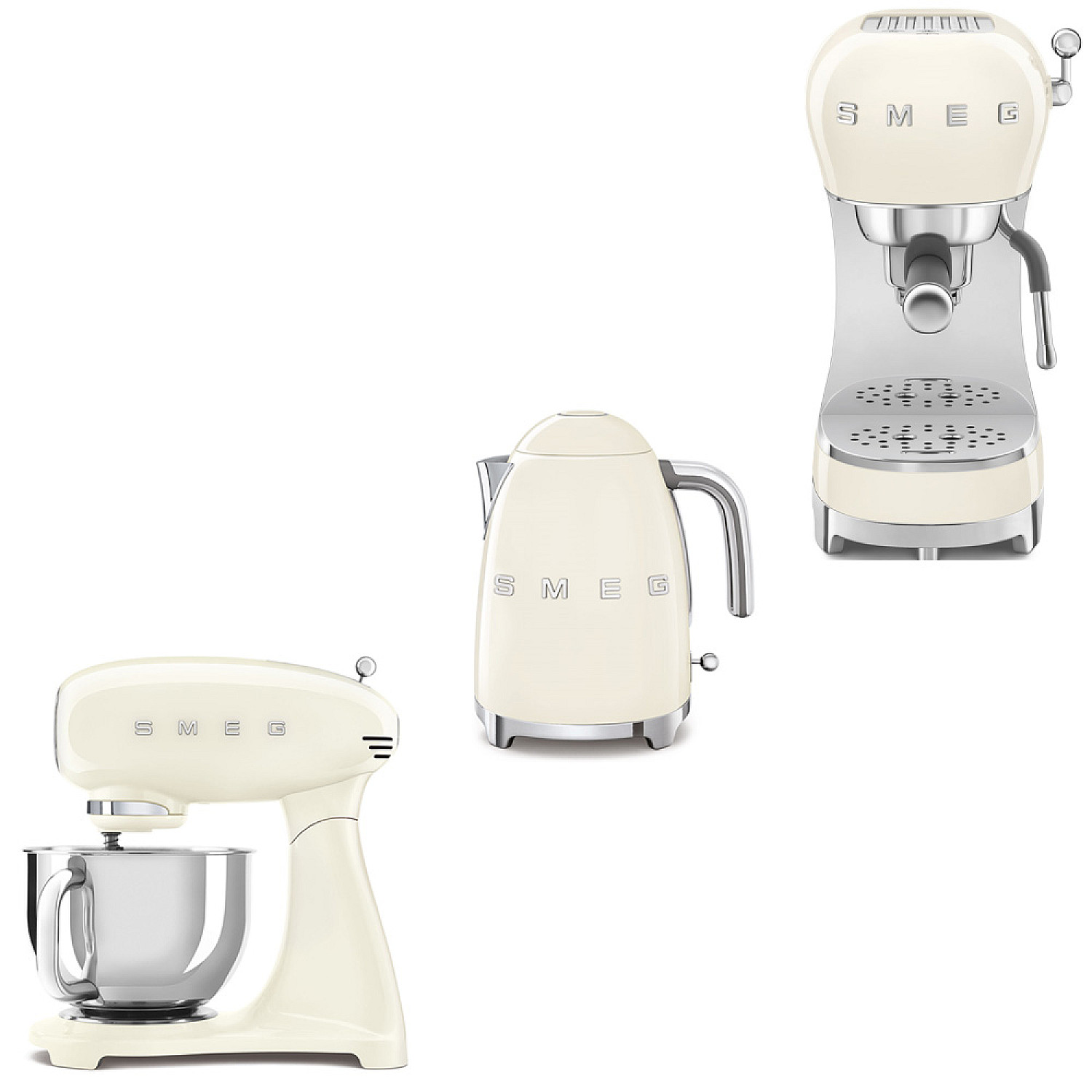 Smeg paket smf05creu-klf03creu-ecf02creu - creme