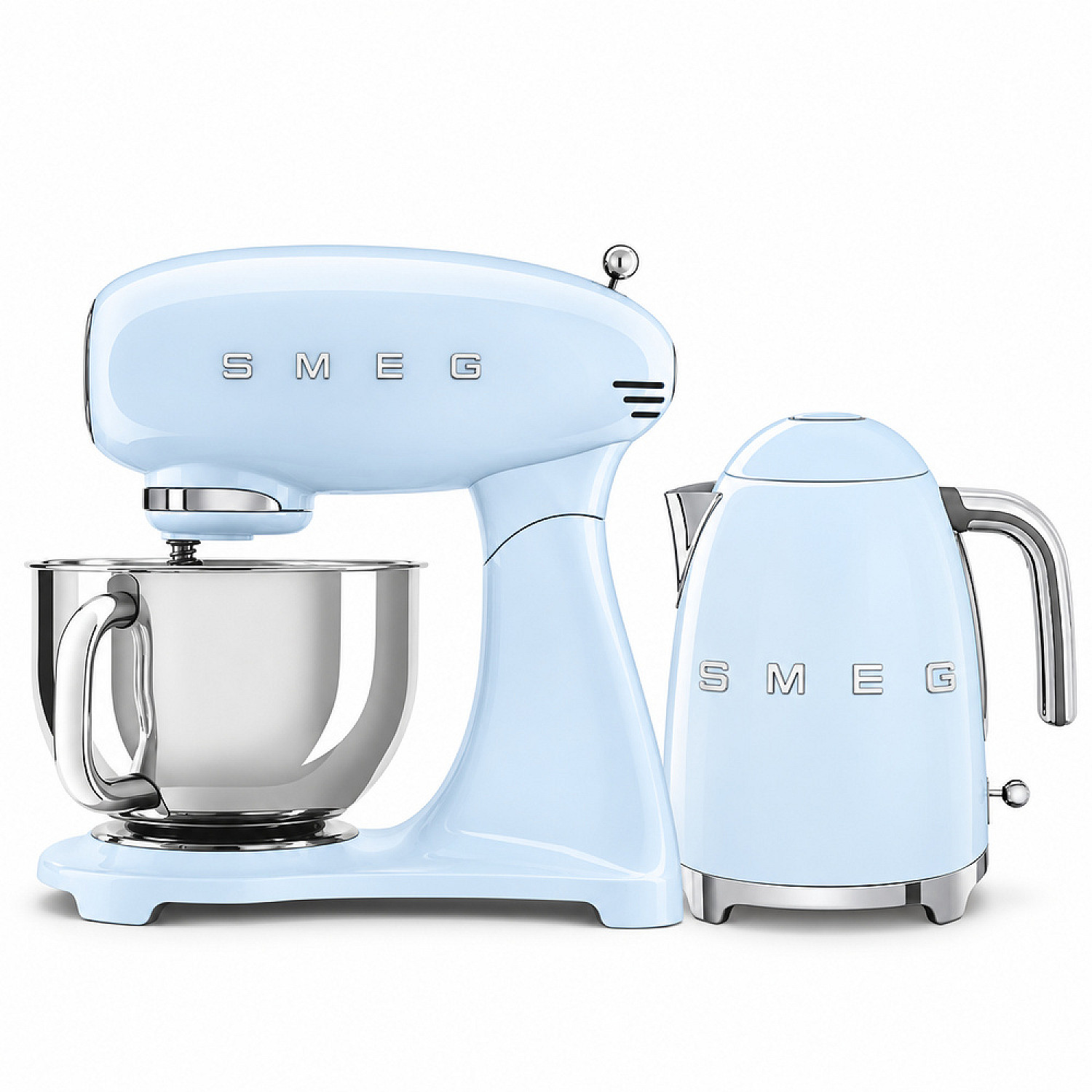 Smeg paket smf05pbeu-klf03pbeu - pastellbl&aring;