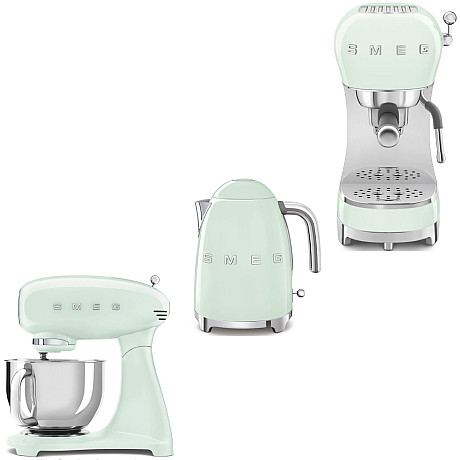 Smeg - SMF05PGEU-KLF03PGEU-ECF02PGEU - Pastellgrön Smeg - SMF05PGEU-KLF03PGEU-ECF02PGEU - Pastellgrön