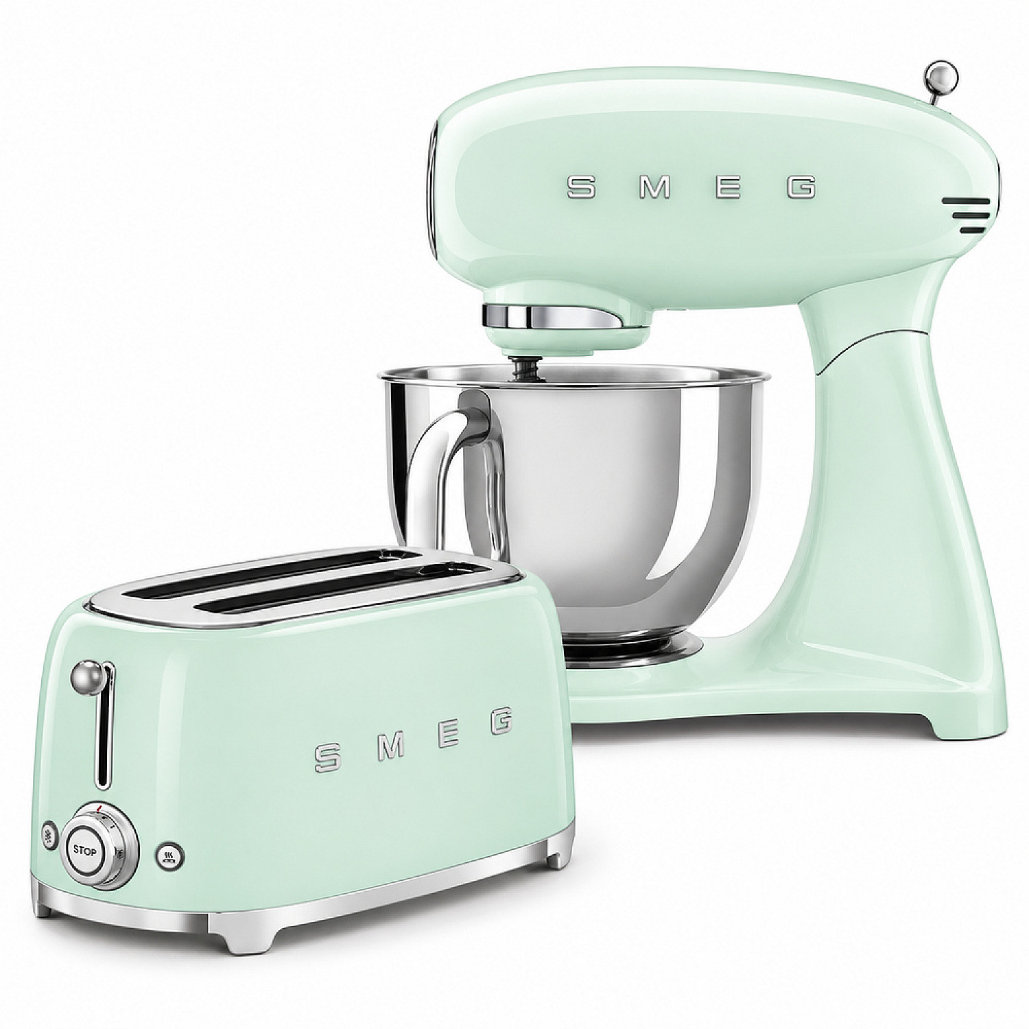 Smeg paket smf05pgeu-tsf02pgeu - pastellgr&ouml;n