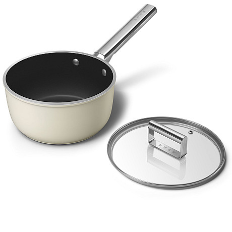 Smeg - Keramisk Kastrull 20 cm Non-Stick, Creme