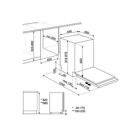 Smeg - ST4523DIN - Integrerad