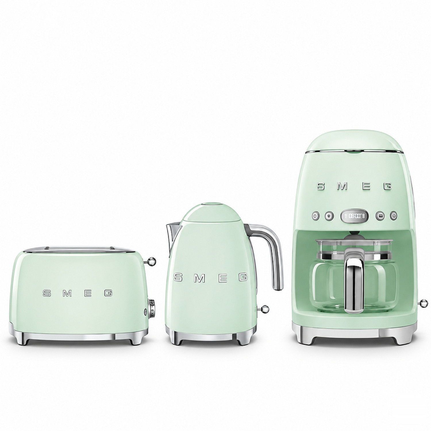 Smeg paket frukostpaket 3 delar - pastellgr&ouml;n med 50's style