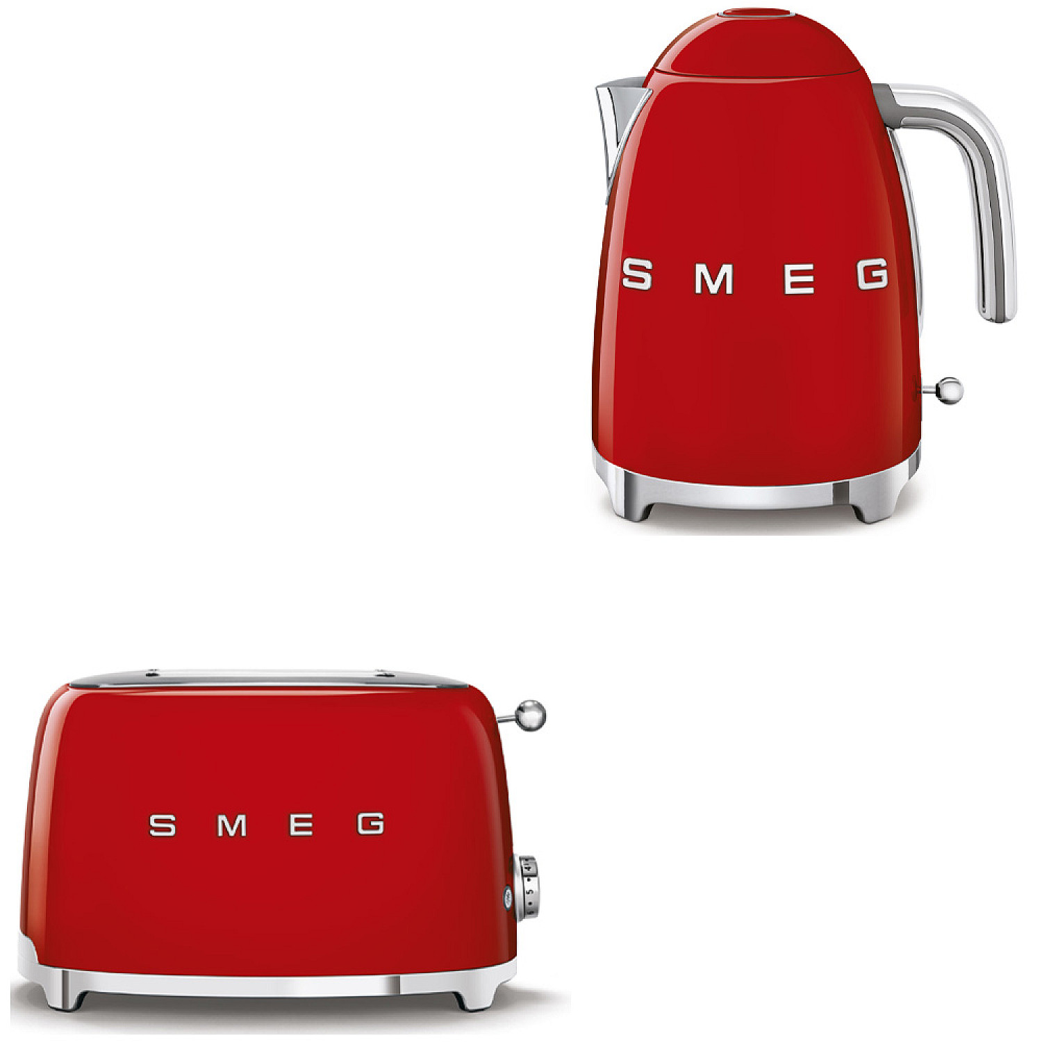 Smeg paket frukostset - r&ouml;d med 50's style
