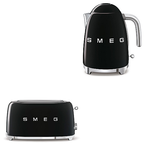 Smeg paket morning collection - svart med 50's style