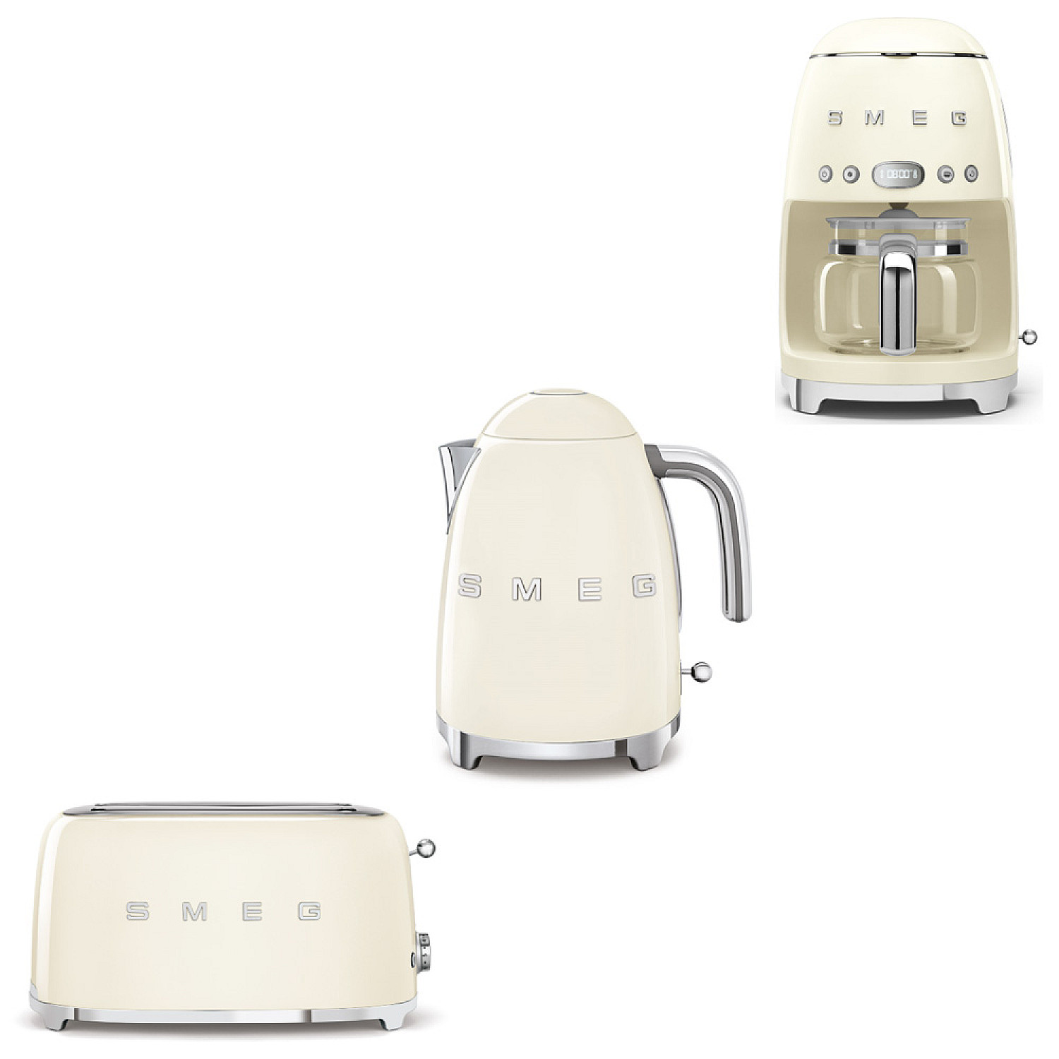 Smeg paket breakfast trio - creme med 50's style