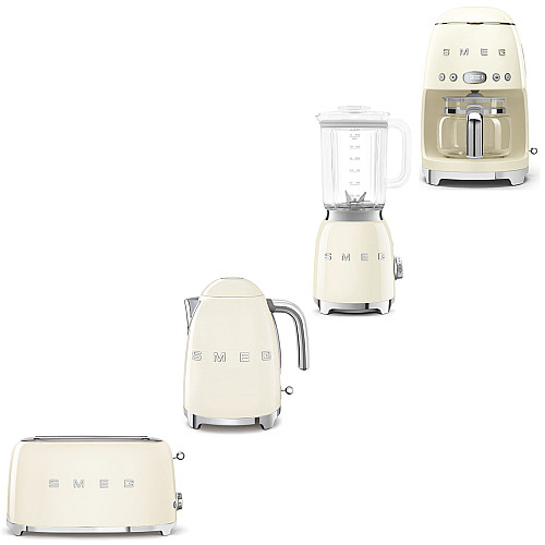 Smeg paket morning deluxe - creme med 50's style