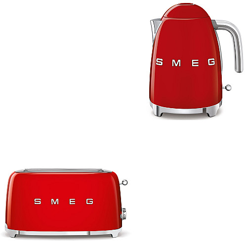 Smeg paket morning collection - röd med 50's style