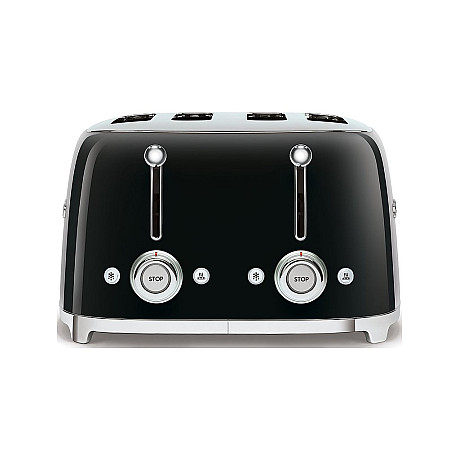 SMEG - TSF03BLEU Svart Högblank Brödrost
