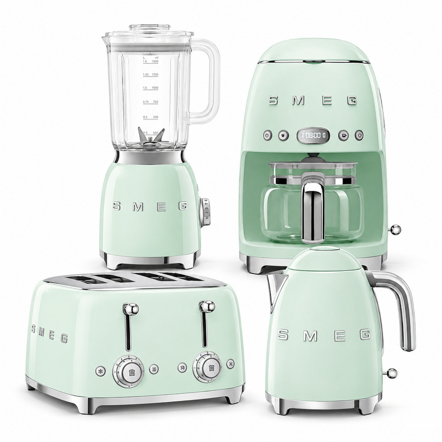 Smeg paket morgonmixen -pastellgr&ouml;n med 50's style