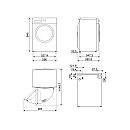 Smeg - WNP84SEAIN1 - Vit, 8 kg kapacitet med LED-belysning Smeg - WNP84SEAIN1 - Vit, 8 kg kapacitet med LED-belysning