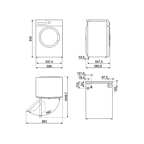 Smeg - WNP84SEAIN1-DNP82SEIN - Stor kapacitet & Ångfunktion