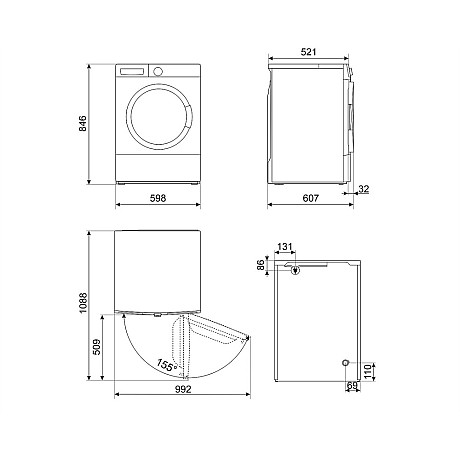 Smeg - WNP84SEAIN1-DNP82SEIN - Stor kapacitet & Ångfunktion