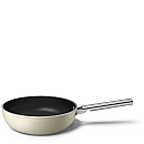 Smeg - Keramisk Wokpanna 30 cm Non-Stick, Creme