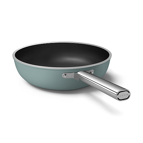 Smeg - Keramisk Wokpanna 30 cm Non-Stick, Emerald Green