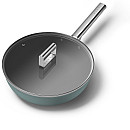 Smeg - Keramisk Wokpanna 30 cm Non-Stick, Emerald Green