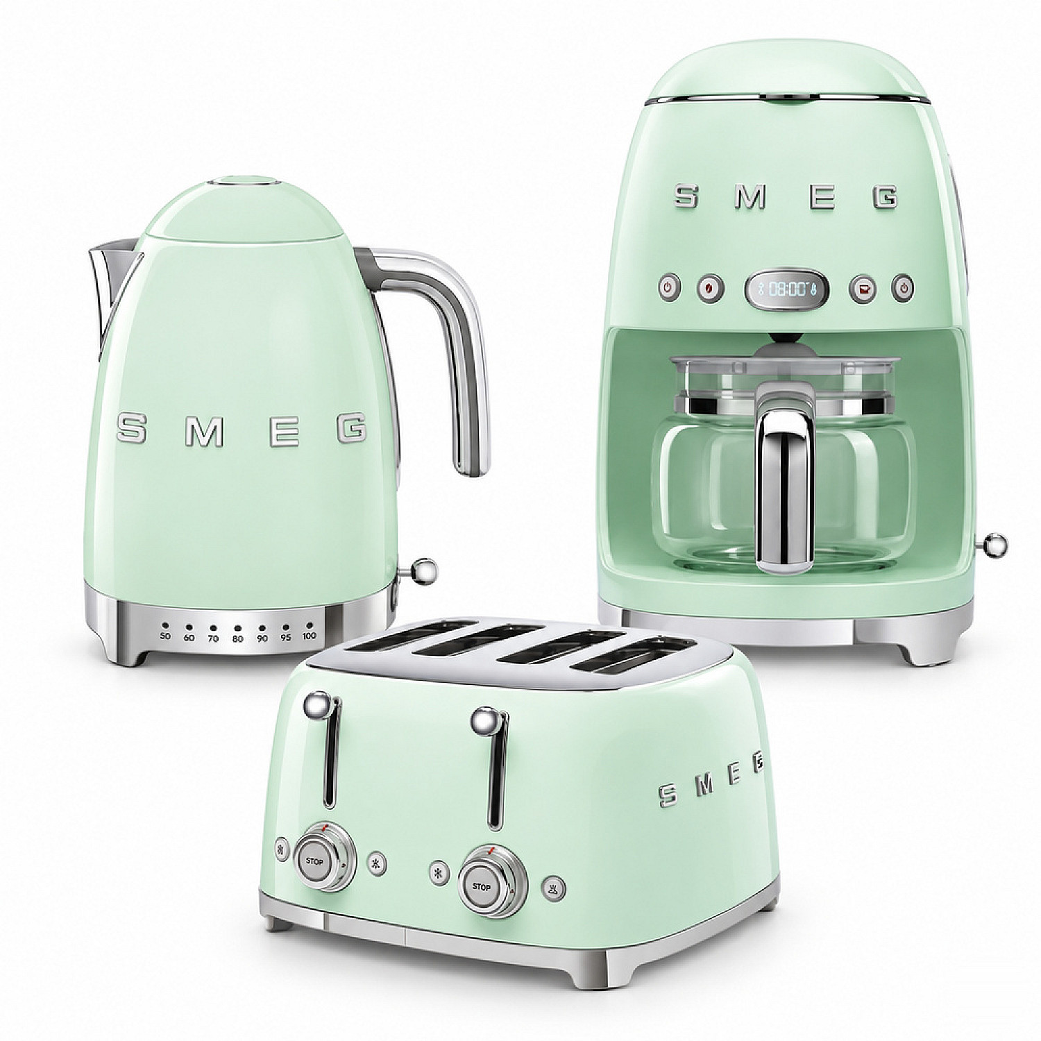 Smeg paket stora frukostpaketet - pastelgr&ouml;n