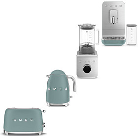  Smeg - Morning Luxury Pack - Emerald Green med 50's Style