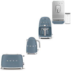  Smeg - Morning Luxury Pack - Storm Blue med 50's Style