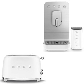  Smeg - Barista Premium Paketet - Mattvit med 50's Style