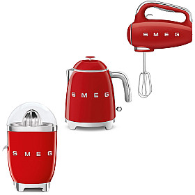 Smeg - Fresh Morning - Röd med 50's Style