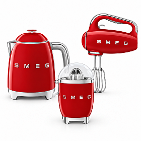 Smeg - Fresh Morning - Röd med 50's Style
