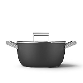 Kokkärl Smeg - Keramisk Gryta 24 cm Non-Stick, Svart