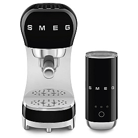 Espressomaskin Smeg - ECF12BLEU - espressomaskin & mjölkskummare, Svart