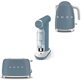 SMEG - Brödrost, vattenkokare, kolsyremaskin, storm blue