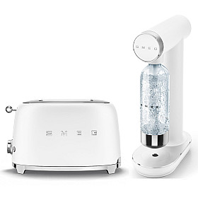 SMEG - Brödrost och kolsyremaskin, matt vit