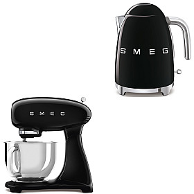Paket Smeg - SMF05BLEU-KLF03BLEU - Svart högblank