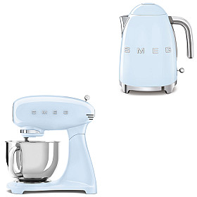 Paket Smeg - SMF05PBEU-KLF03PBEU - Pastellblå