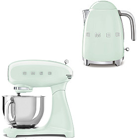 Paket Smeg - SMF05PGEU-KLF03PGEU - Pastellgrön