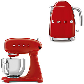 Paket Smeg - SMF05RDEU-KLF03RDEU - Röd
