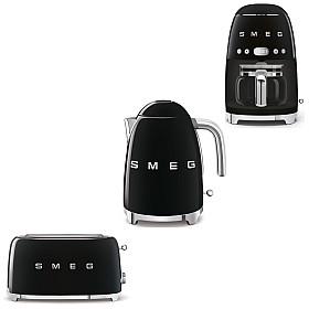  Smeg - Breakfast Trio - Svart med 50's Style
