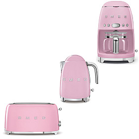  Smeg - Breakfast Trio - Rosa med 50's Style