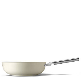 Stekpanna Smeg - Keramisk Wokpanna 30 cm Non-Stick, Creme