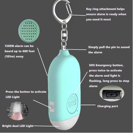 Safe n Sound - Personal Alarm vit Safe n Sound - Personal Alarm vit