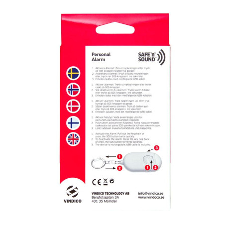 Safe n Sound - Personal Alarm vit Safe n Sound - Personal Alarm vit