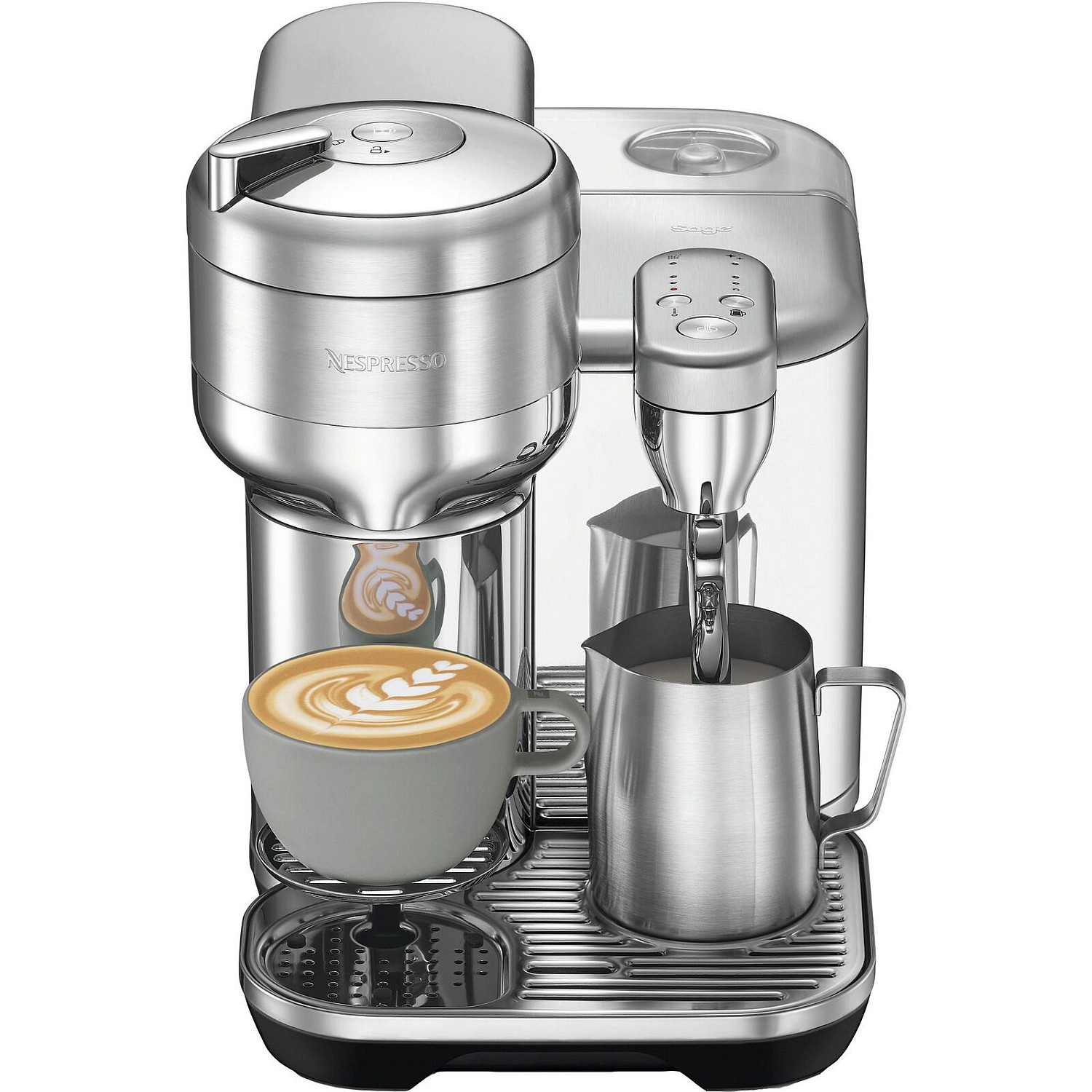 Sage kapselmaskin nespresso vertuo kapselmaskin, borstat st&aring;l