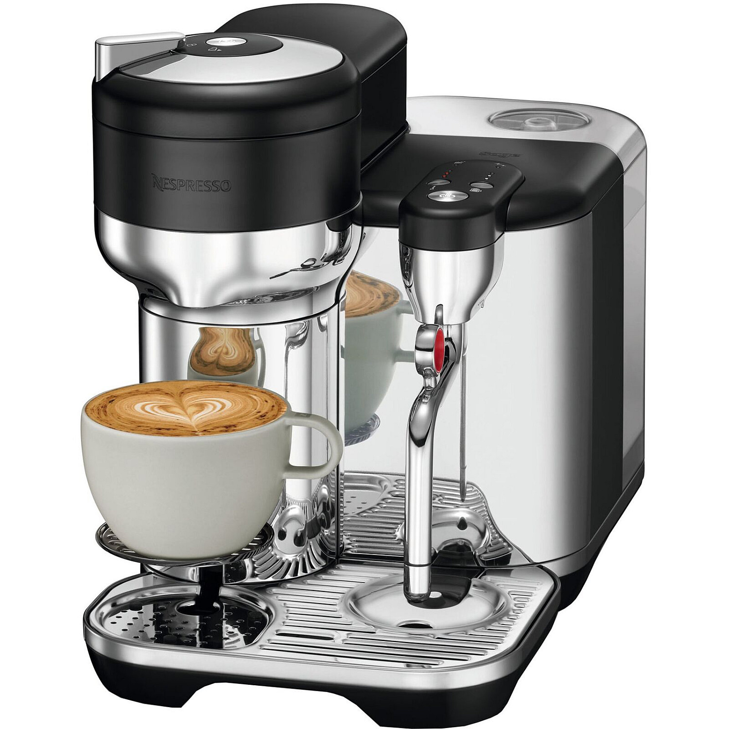 Sage kapselmaskin nespresso vertuo kapselmaskin, svart borstat stål
