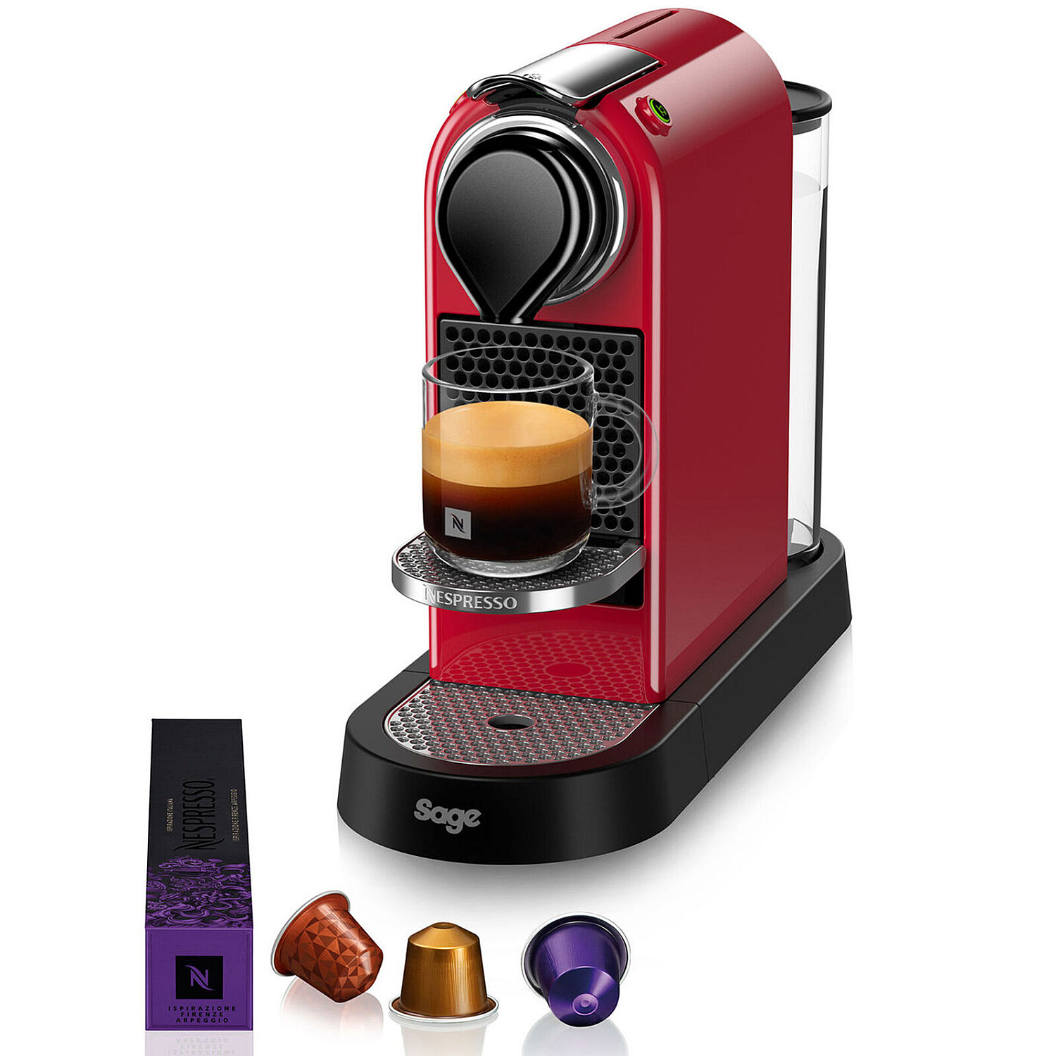 Sage kapselmaskin nespresso citiz kapselmaskin, r&ouml;d