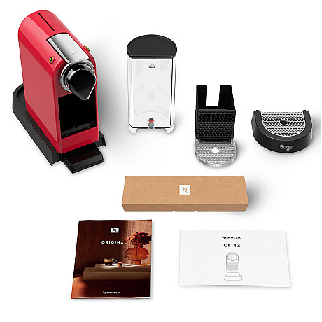 Sage - Nespresso Citiz från kapselmaskin, Röd