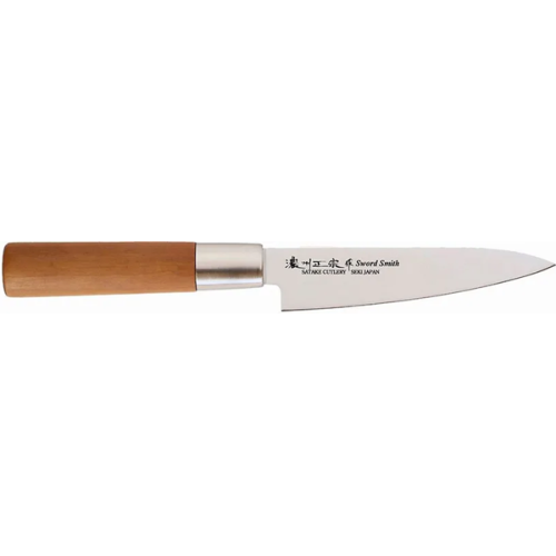 Satake kniv noushu masamuke saku chrome petty allkniv, 12 cm