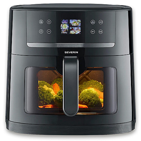 Severin - FR 2474 - S-Fry Digital AI airfryer 8 liter med pekskärm & insynsfönster