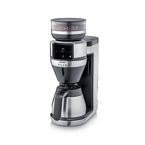 severin - ka 4853 - svart. helautomatisk filterkaffebryggare filka med termoskanna