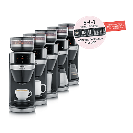 Severin - KA 4853 - Svart, helautomatisk filterkaffebryggare FILKA med termoskanna
