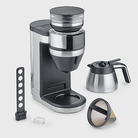 Severin - KA 4853 - Svart, helautomatisk filterkaffebryggare FILKA med termoskanna