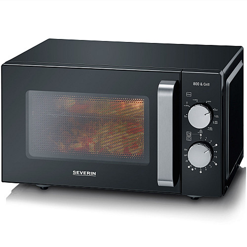Severin fristående mikrovågsugn mw7762 - svart - 20l volym, 800w